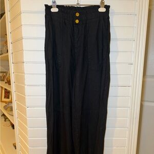 INC International Concepts Women’s Black Linen Pant Trousers